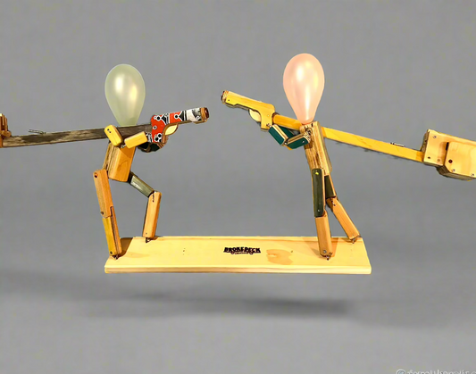 Showdown WoodBots: The Ultimate Balloon-Popping Duel